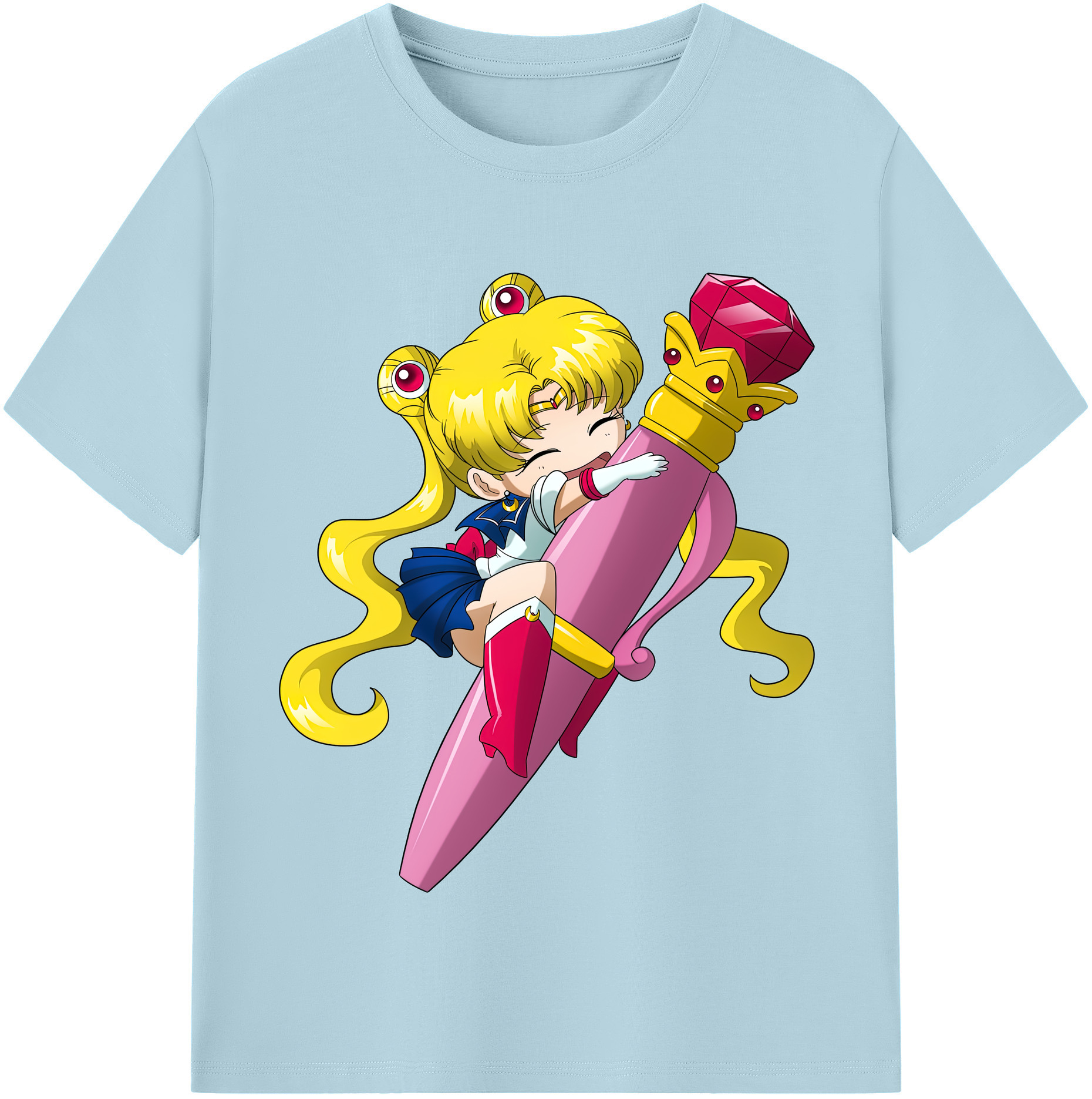 （画像用） 美少女戦士セーラームーン 月野 うさぎ つきの うさぎ Sailor Moon Tsukino Usagi 綿100％半袖Tシャツ（フロントプリント）
